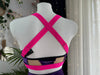 TOP LARA DARK PURPLE VELVET AND PINK FINISH OUTLET -35%