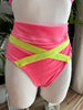 SHORT RAKISH BARBIE PINK VELVET YELLOW NEON RUBBER OUTLET -30%