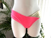 SHORTS ASYMETRIC BABIE PINK VELOR WITH GOLD TRIM -35%