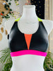 TOP KIM BLACK LEATHER ORANGE 3D AND PINK/YELLOW RUBBER OUTLET -40%