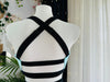 TOP KIM BABY BLUE VELOUR AND BLACK FINISH OUTLET -35%
