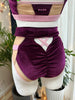 EMPIRE BURGUNDY VELVET AND NUDE MESH PINK RUBBER OUTLET -30%