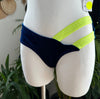 SHORTS POSH ROYAL BLUE VELVET WITH YELLOW STRIPE OUTLET