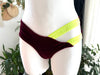 SHORT POSH BURGUNDY NEON YELLOW OUTLET -20%