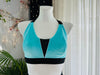 TOP KIM BABY BLUE VELOUR AND BLACK FINISH OUTLET -35%