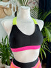 TOP LARA BLACK AND YELLOW PINK NEON RUBBER OUTLET -35%
