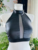 TOP STRAP LEATHER MAT WITH BLACK MESH AND BLACK RUBBER -40%
