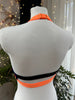 TOP KIM DARK PURPLE VELOUR WITH ORANGE FINISH OUTLET -35%