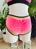 SHORT BOSS MAMMA PINK VELVET FINISH OUTLET -25%