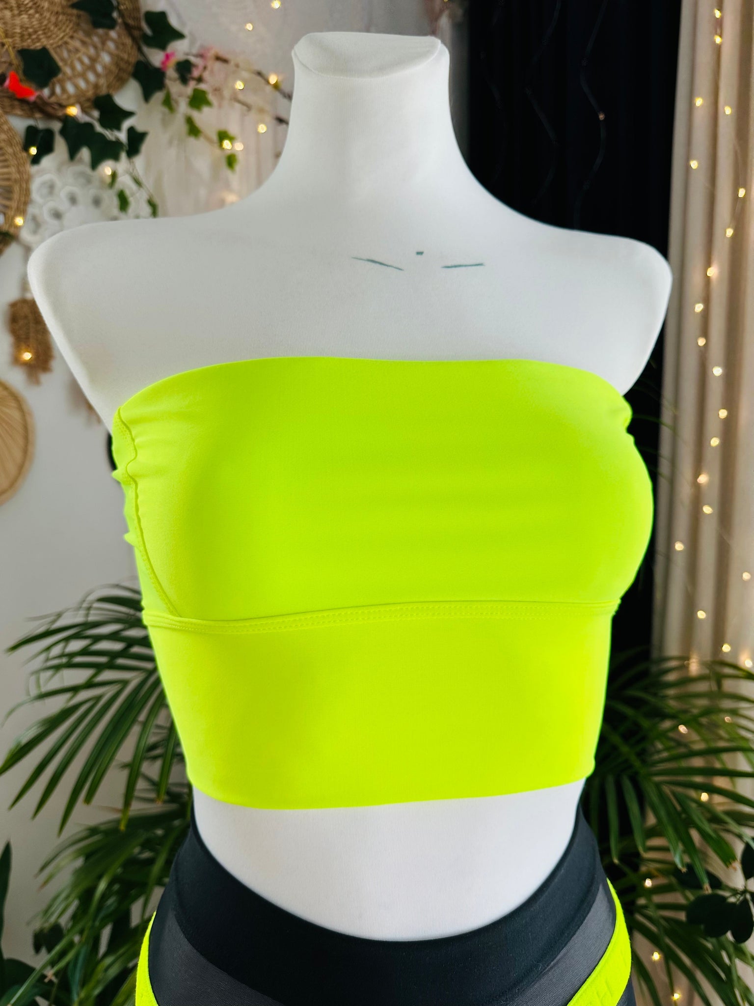 TOP BARDOTTE NEON YELLOW OUTLET -40%