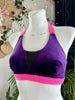 TOP KIM PURPLE VELVET AND BLACK LEATHER/ PINK RUBBER OUTLET -35%