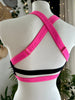 TOP KIM PURPLE VELVET AND BLACK LEATHER/ PINK RUBBER OUTLET -35%