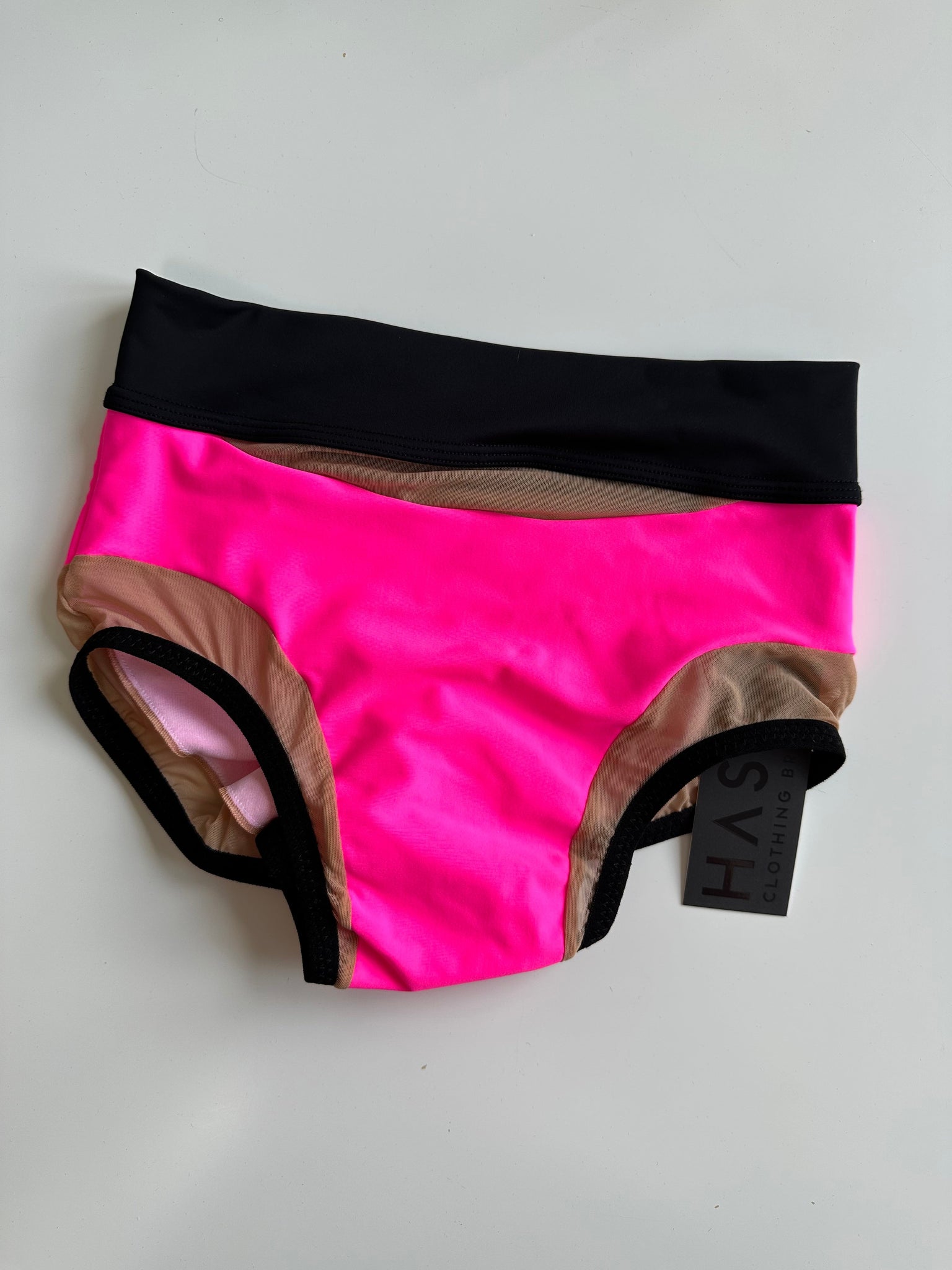 DREAM PINK NEON NUDE MESH BLACK FINISH OUTLET -25%