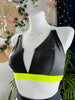 TOP KIM BLACK LEATHER MAT WHITE MESH AND YELLOW/WHITE RUBBER OUTLET -40%