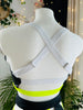 TOP KIM BLACK LEATHER MAT WHITE MESH AND YELLOW/WHITE RUBBER OUTLET -40%