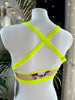 TOP LARA PURE PINK ART YELLOW NEON RUBBER OUTLET -35%