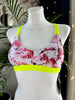 TOP LARA PURE PINK ART YELLOW NEON RUBBER OUTLET -35%