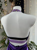 TOP KIM DARK PURPLE VELOUR WITH PURPLE PONY FINISH OUTLET -35%