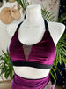 TOP KIM PLUM VELVET MULTICEQUIN OUTLET -40%