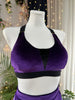 TOP KIM DARK PURPLE VELOUR WITH BLACK FINISH OUTLET -35%