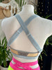 TOP LARA LIGHT GRAY VELVET BABY BLUE RUBBER OUTLET -40%