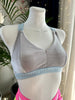 TOP LARA LIGHT GRAY VELVET BABY BLUE RUBBER OUTLET -40%