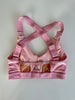 TOP LARA BABIE PINK VELVET OUTLET -40%