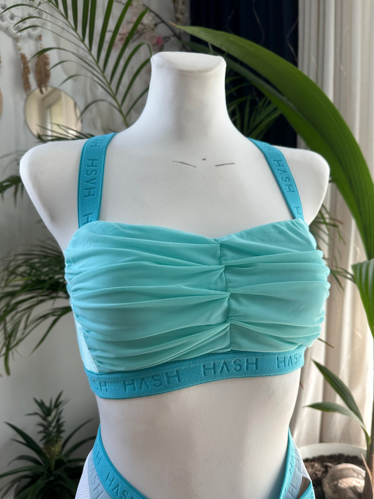 TOP MERMAID JELLY BELLY SKY BLUE MESH OUTLET
