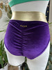 SHORTS JASMINE DARK PURPLE VELOR WITH GOLD TRIM -30%