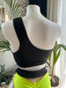 TOP ASYMMETRIC BLACK WITH GOLD OUTLET -25%