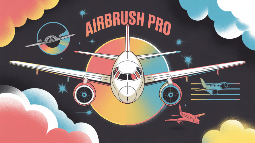 airbrush pro avis illustration moderne univers professionnel