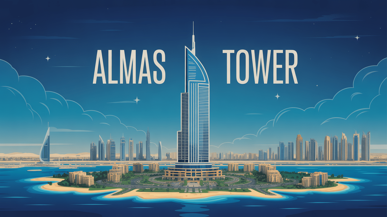 Almas Tower in Dubai gratte-ciel emblématique illustration