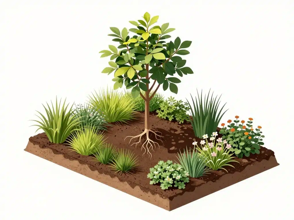 Diagramme plantation ängslilja compagnon prairie