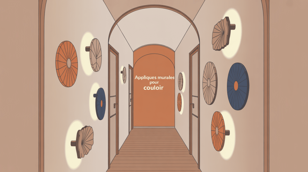 Couloir moderne avec appliques murales pour couloir design
