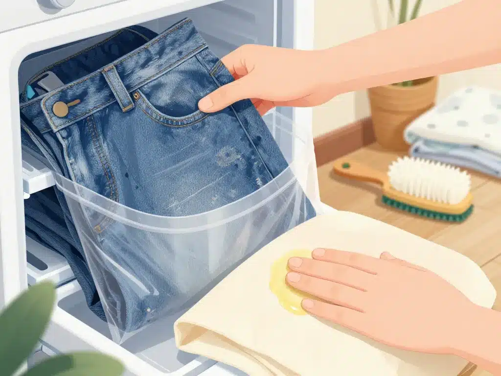 Astuce de grand-mère pour enlever la résine sur vêtements en illustration