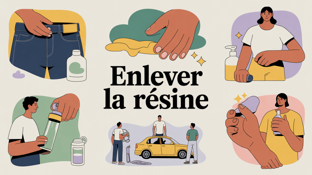 Astuce de grand-mère pour enlever la résine en illustration sur divers supports