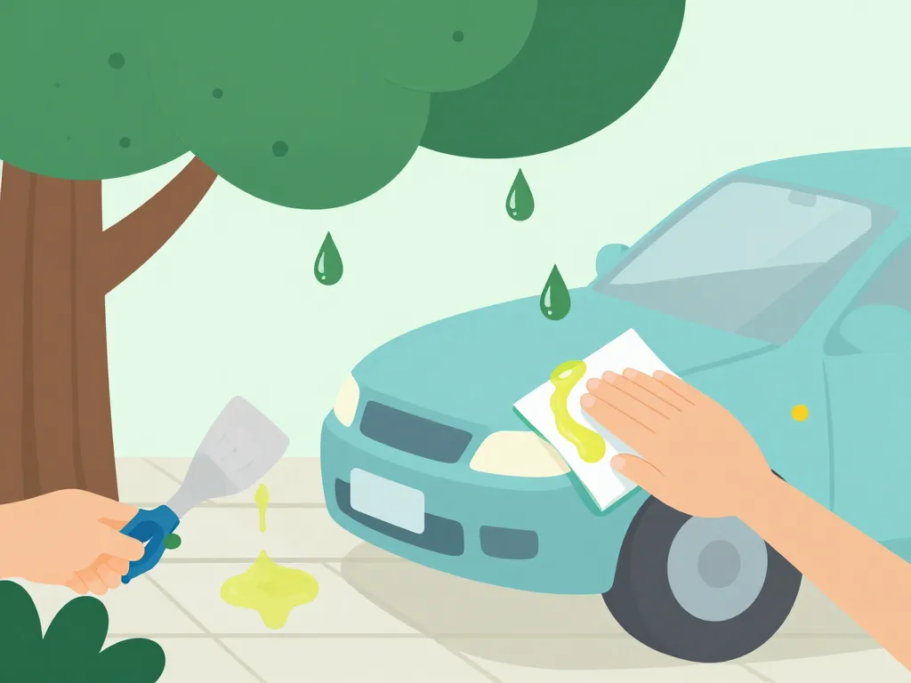 Astuce de grand-mère pour enlever la résine sur voiture et sols