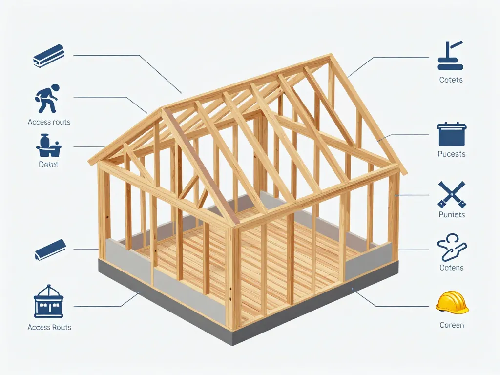 Schéma coûts prix modification charpente