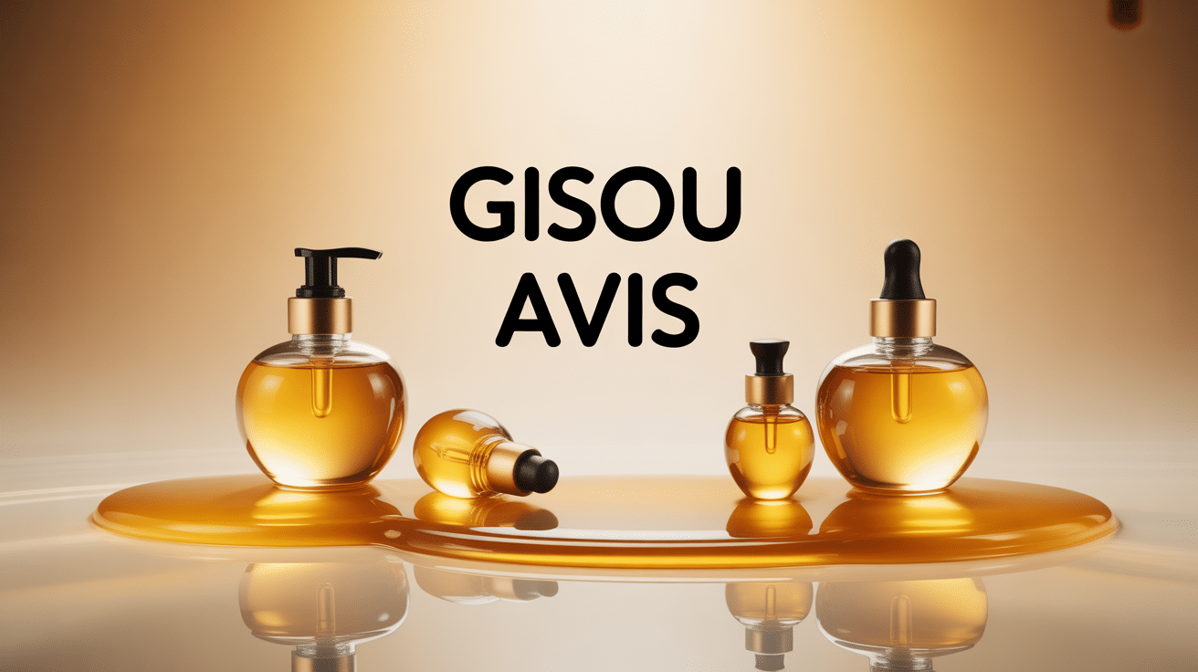 gisou avis illustration flacons dorés ambiance miel