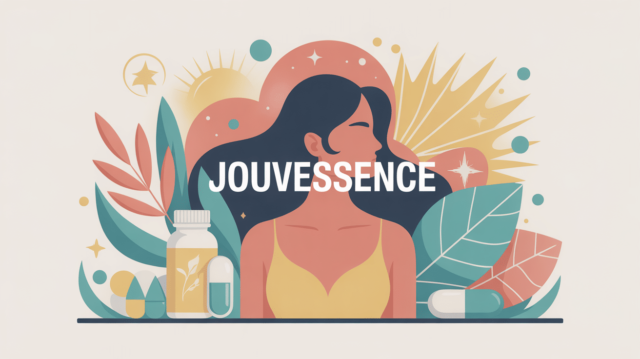 Illustration jouvessence avis, complément anti-âge élégant