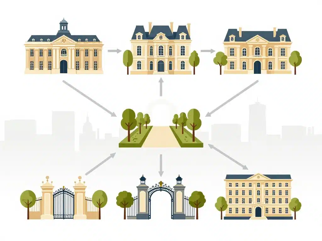 manoir parisien diagramme musées hôtels jardins