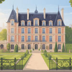 illustration manoir parisien patrimoine façades et jardins