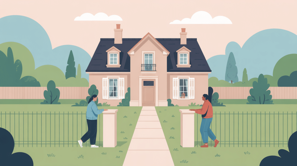 mon voisin passe sur mon terrain sans autorisation image propriété loi