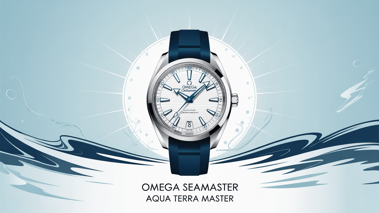 illustration omega seamaster aqua terra master fond épuré