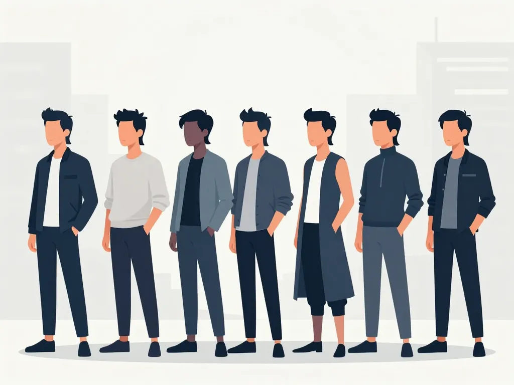 Variations coupe mulet homme 2023 illustration