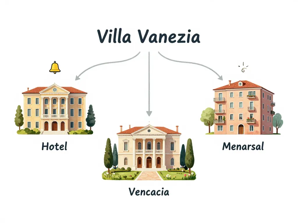villa venezia schéma types hôtel villa appartement