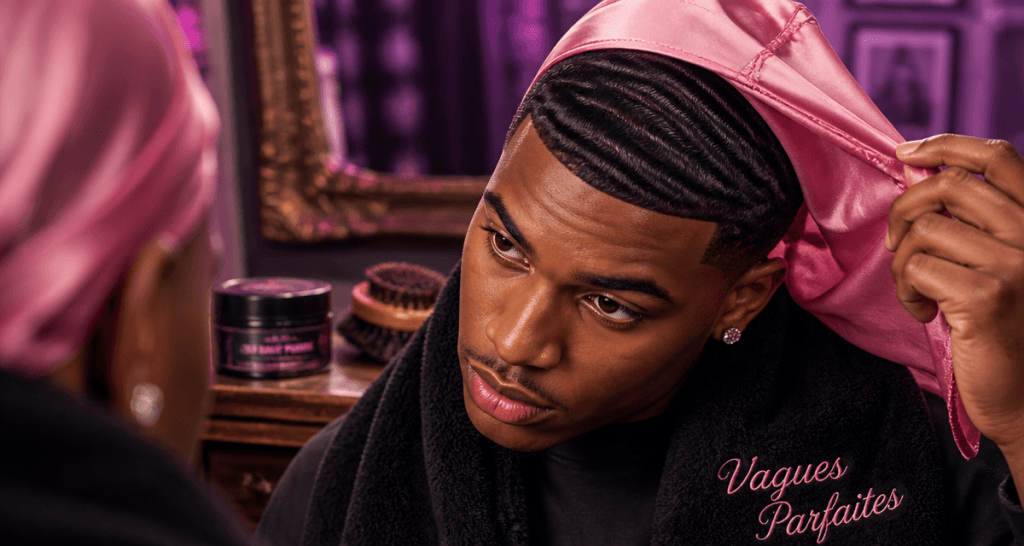 360 wave coiffure homme avec durag