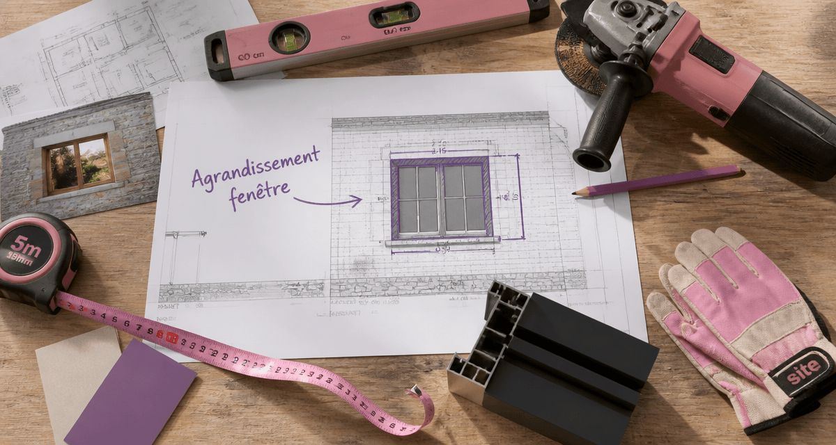 agrandir fenetre plan outils chantier