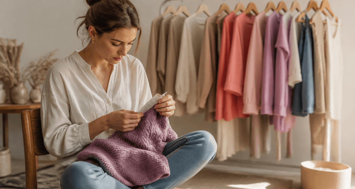 allergie vetement femme regarde etiquette