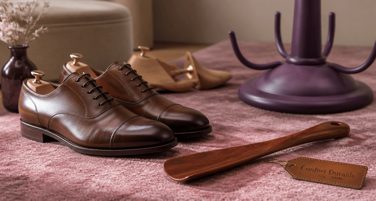 chaussee pied bois rose sur tapis avec chaussures